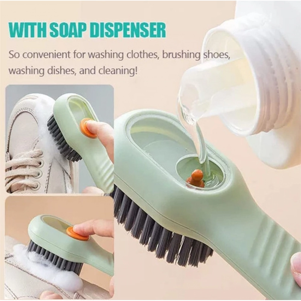 Generic Pack of 3 Soap Dispensing Cleaning Brush (Multicolor) - Image 4