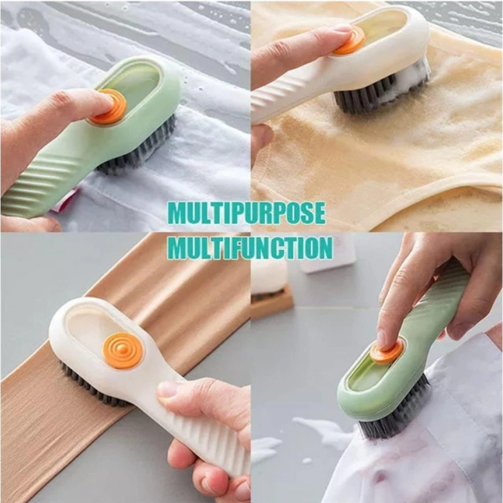 Generic Pack of 3 Soap Dispensing Cleaning Brush (Multicolor) - Image 3