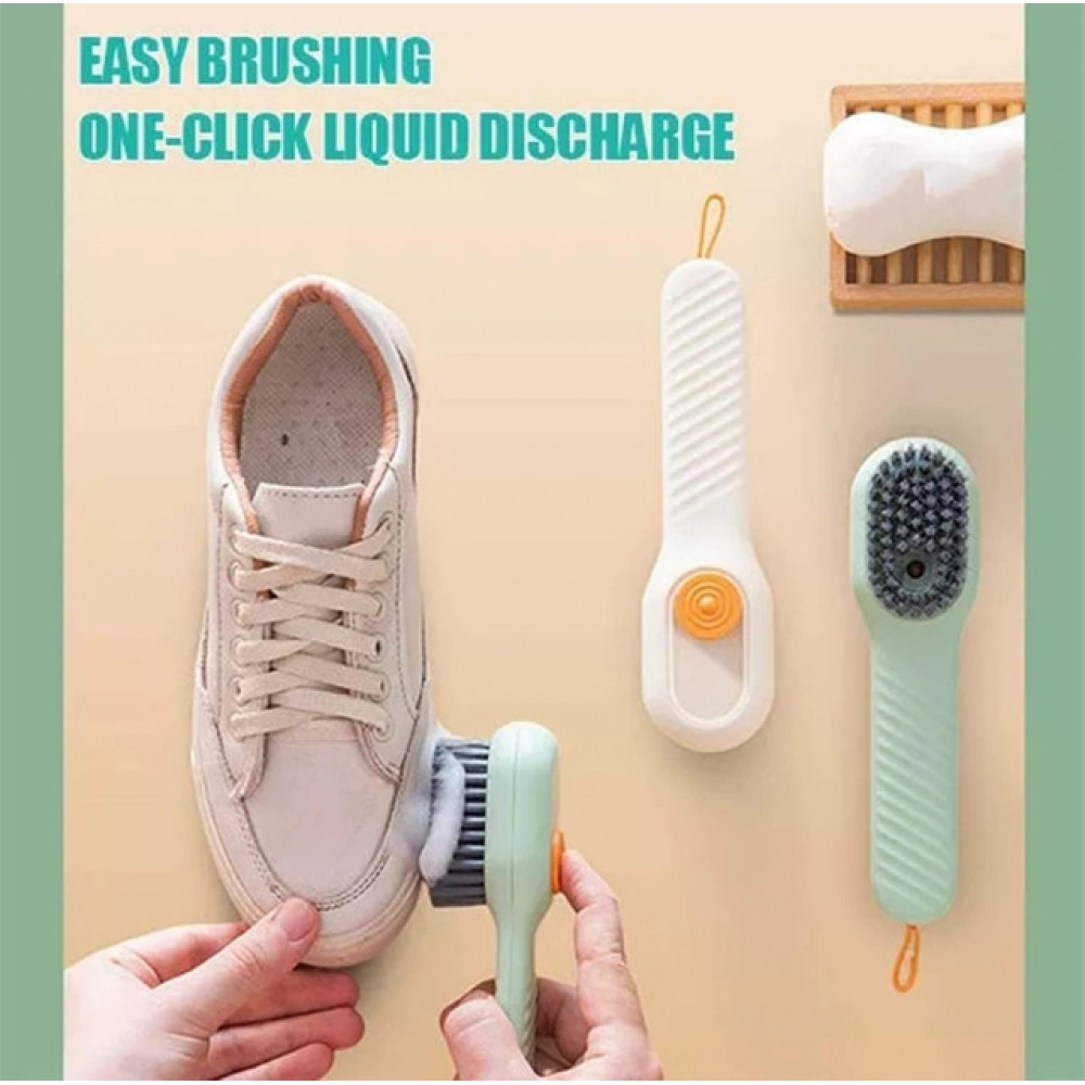 Generic Pack of 3 Soap Dispensing Cleaning Brush (Multicolor) - Image 2