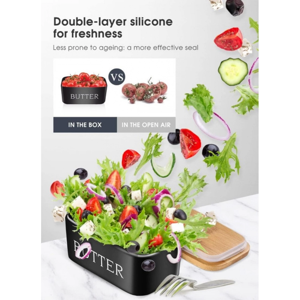 Generic Ceramic Butter Box (Black) - Image 2