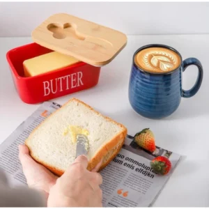 Generic Ceramic Butter Box (Red)