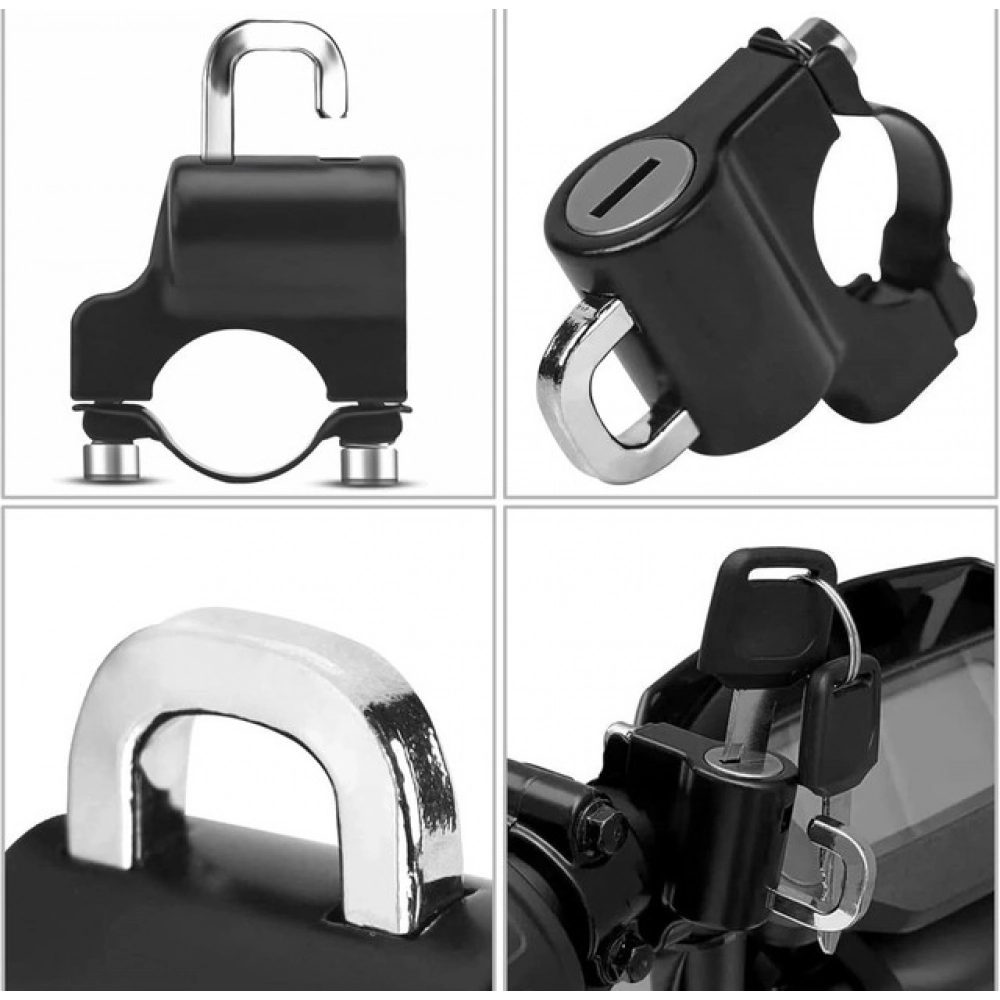 Generic Pack of 2 Motorcycle Helmet Lock (Black) - Image 2