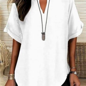 Summer Loose Solid Color Women's Casual Shirt