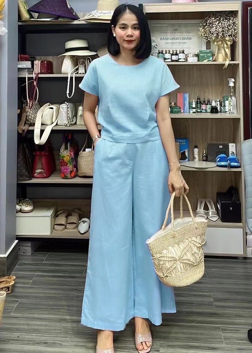 Short Sleeved Temperament Commuting Two-piece Set For Women - Image 2